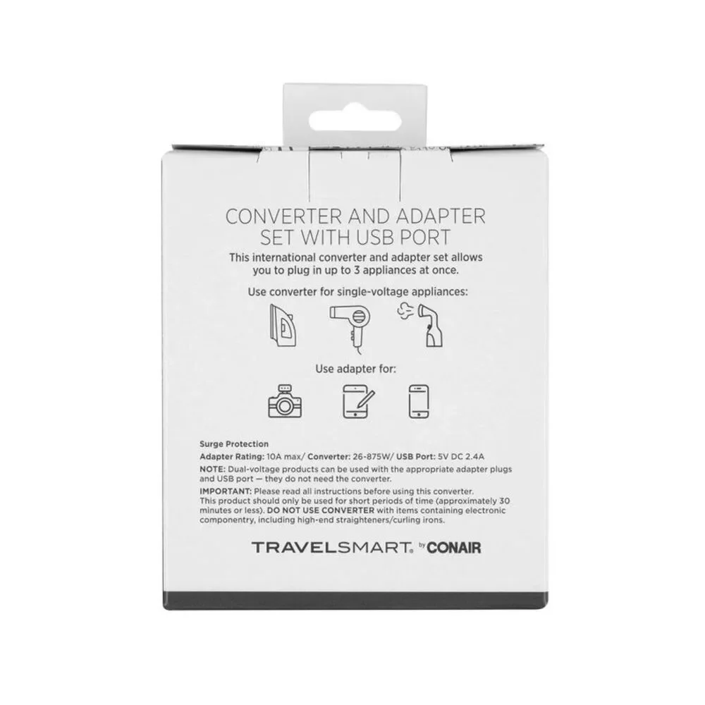 Travel Smart Black Voltage Converter